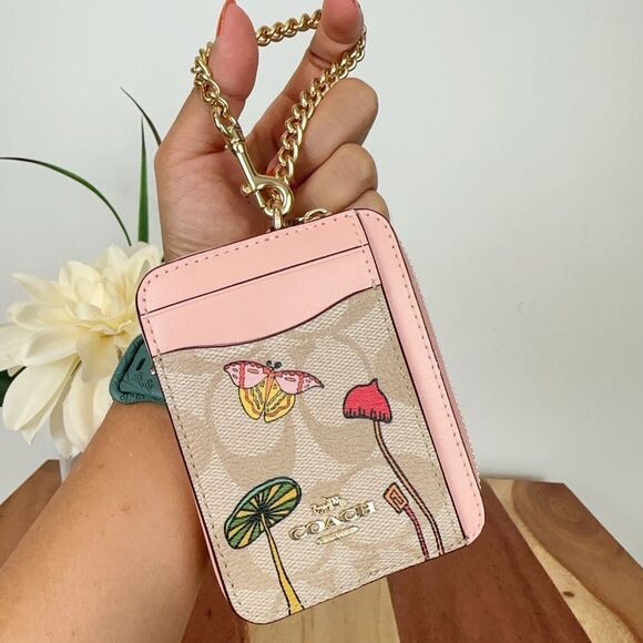 NWT Coach X Observed By Us Zip Card Case In Signature Canvas - Picture 2 of 6